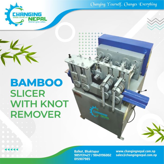 Bamboo Slicer with Inside Knot Remover Machine